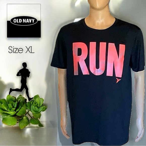 Old Navy Men's Active “RUN” Graphic Go-Dry T-Shirt - Picture 16 of 16
